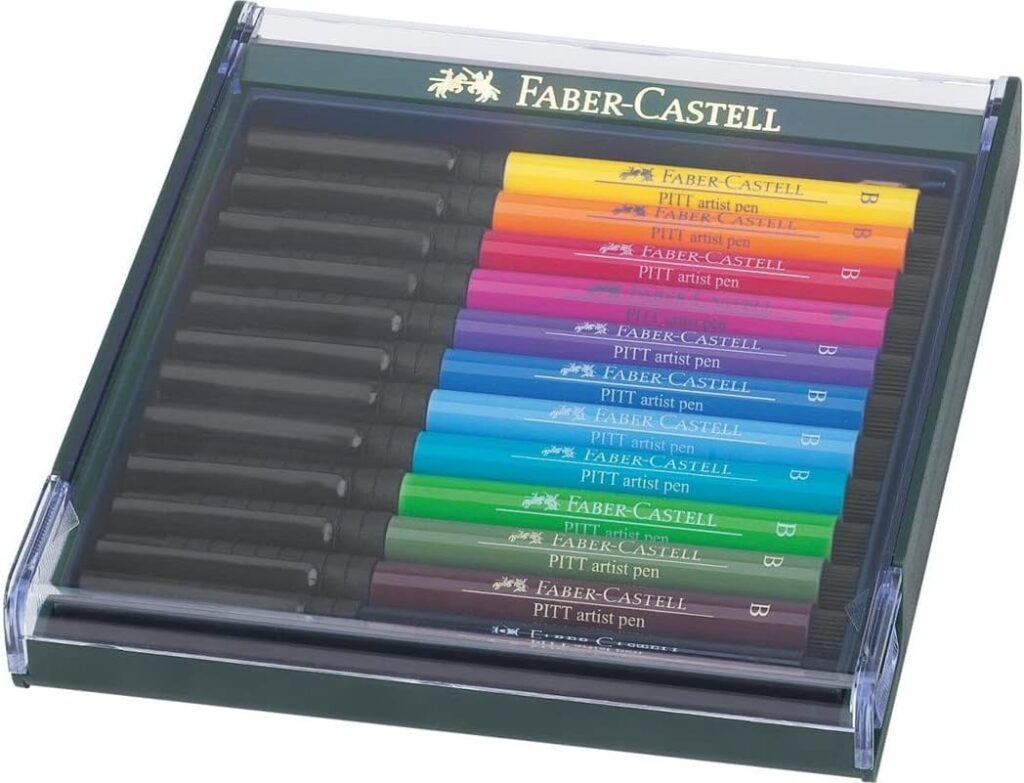 Rotuladores acrílicos de punta pincel de Faber-Castell