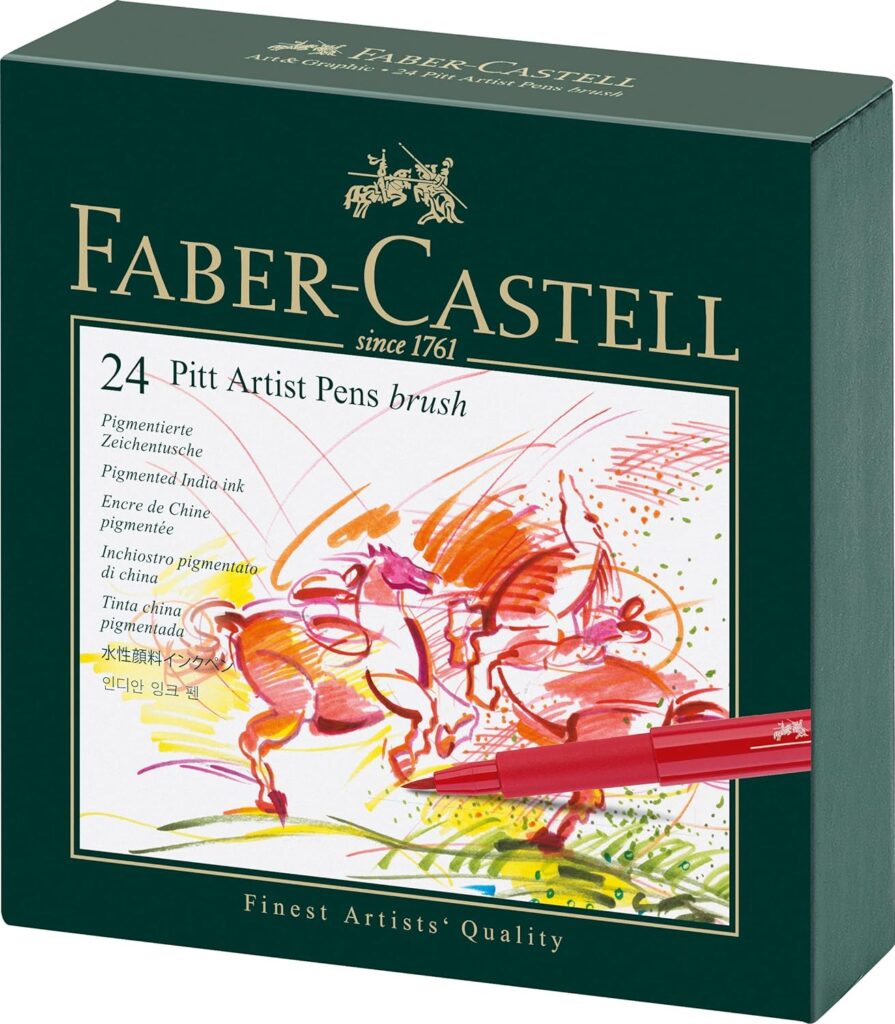 Set de 24 rotuladores profesionales Faber-Castell Pitt